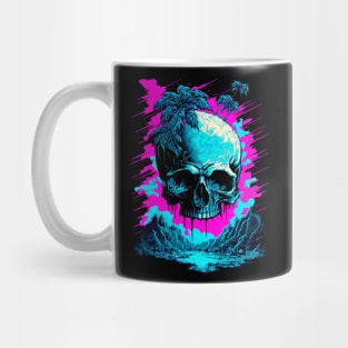 Synthwave Skull Island Mug